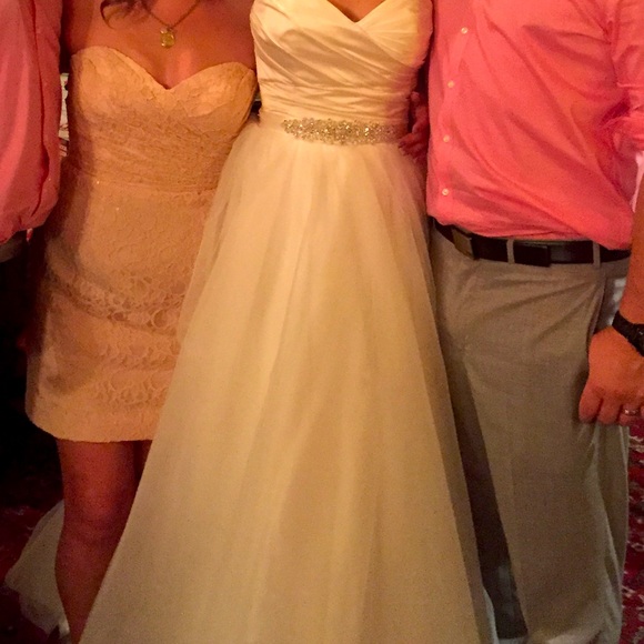 Mori Lee Blush Lace Bridesmaid Dress - Picture 7 of 8